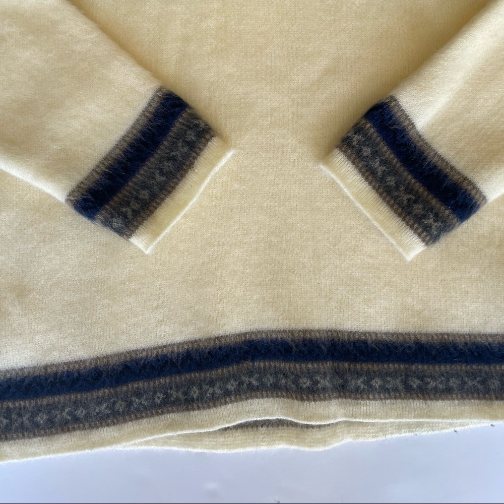 Yarina Ecuador Artisan Alpaca Cotton Cream Pullov… - image 3